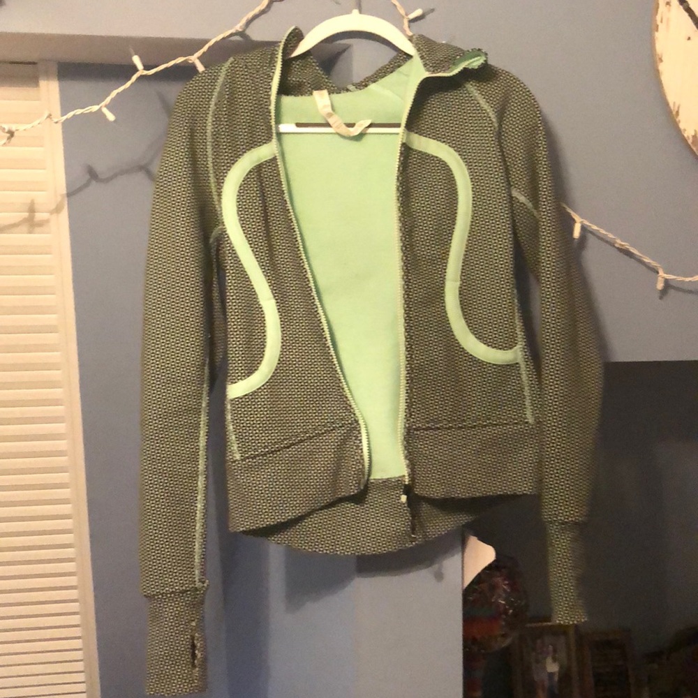 Mint Green Lulu Lemon zip-up jacket